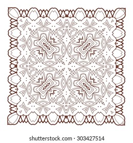 Vector Beautiful Deco Black Mandala. 10 eps