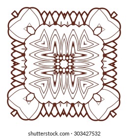Vector Beautiful Deco Black Mandala. 10 eps