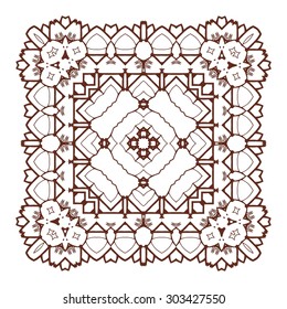Vector Beautiful Deco Black Mandala. 10 eps