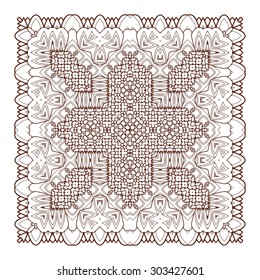 Vector Beautiful Deco Black Mandala. 10 eps