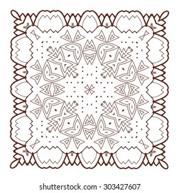 Vector Beautiful Deco Black Mandala. 10 eps