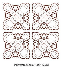 Vector Beautiful Deco Black Mandala. 10 eps
