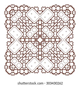 Vector Beautiful Deco Black Mandala. 10 eps