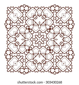 Vector Beautiful Deco Black Mandala. 10 eps