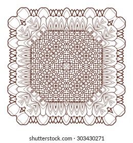 Vector Beautiful Deco Black Mandala. 10 eps