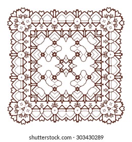 Vector Beautiful Deco Black Mandala. 10 eps