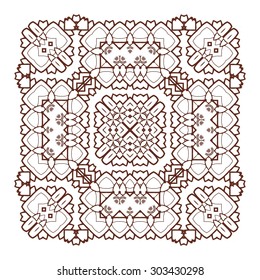 Vector Beautiful Deco Black Mandala. 10 eps