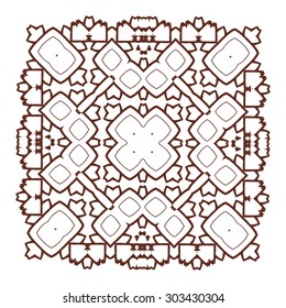 Vector Beautiful Deco Black Mandala. 10 eps
