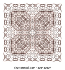 Vector Beautiful Deco Black Mandala. 10 eps