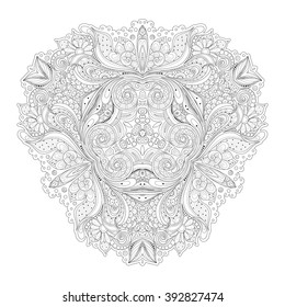 Vector Beautiful Deco Black Triangle, Patterned Design Element, Original Mandala
