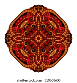 Vector Beautiful Deco Colored Contour Square, Patterned Design Element