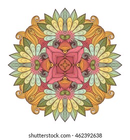 Vector Beautiful Deco Colored Contour Square, Patterned Design Element