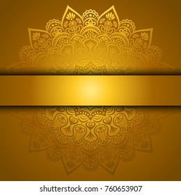 Vector Beautiful Deco Contour Mandala, Patterned Design Element, Ethnic Amulet. Illustration
