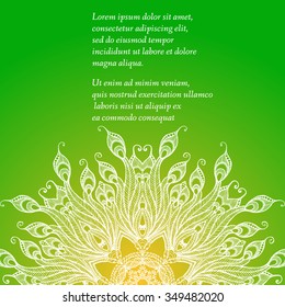 Vector Beautiful Deco Mandala. Ethnic decorative elements. Hand drawn background. Islam, Arabic, Indian, ottoman motifs.  Patterned Design Element, Ethnic Amulet