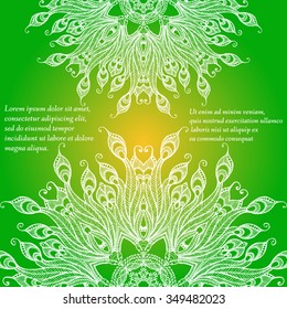 Vector Beautiful Deco Mandala. Ethnic decorative elements. Hand drawn background. Islam, Arabic, Indian, ottoman motifs.  Patterned Design Element, Ethnic Amulet