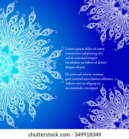 Vector Beautiful Deco Mandala. Ethnic decorative elements. Hand drawn background. Islam, Arabic, Indian, ottoman motifs.  Patterned Design Element, Ethnic Amulet