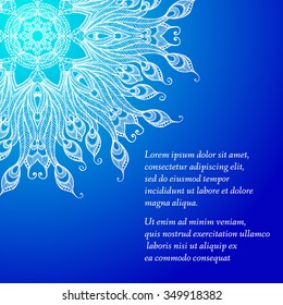 Vector Beautiful Deco Mandala. Ethnic decorative elements. Hand drawn background. Islam, Arabic, Indian, ottoman motifs.  Patterned Design Element, Ethnic Amulet