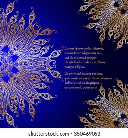 Vector Beautiful Deco Mandala. Ethnic decorative elements. Hand drawn background. Islam, Arabic, Indian, ottoman motifs.  Patterned Design Element, Ethnic Amulet
