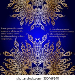 Vector Beautiful Deco Mandala. Ethnic decorative elements. Hand drawn background. Islam, Arabic, Indian, ottoman motifs.  Patterned Design Element, Ethnic Amulet