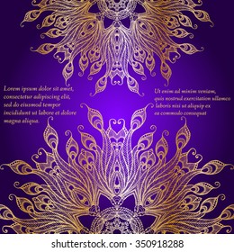 Vector Beautiful Deco Mandala. Ethnic decorative elements. Hand drawn background. Islam, Arabic, Indian, ottoman motifs.  Patterned Design Element, Ethnic Amulet