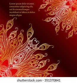 Vector Beautiful Deco Mandala. Ethnic decorative elements. Hand drawn background. Islam, Arabic, Indian, ottoman motifs.  Patterned Design Element, Ethnic Amulet