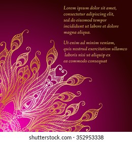 Vector Beautiful Deco Mandala. Ethnic decorative elements. Hand drawn background. Islam, Arabic, Indian, ottoman motifs.  Patterned Design Element, Ethnic Amulet