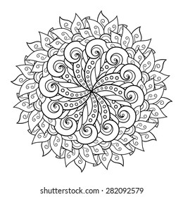 Vector Beautiful Deco Mandala. Round Ornament Pattern