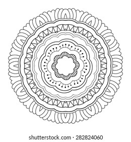 Vector Beautiful Deco Mandala. Round Ornament Pattern