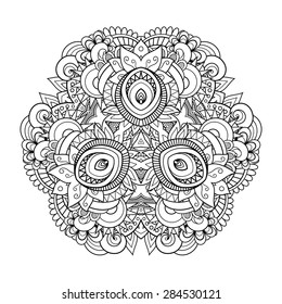 Vector Beautiful Deco Mandala. Round Ornament Pattern