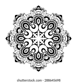 Vector Beautiful Deco Mandala. Round Ornament Pattern