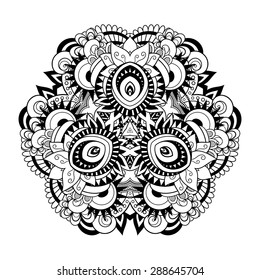 Vector Beautiful Deco Mandala. Round Ornament Pattern