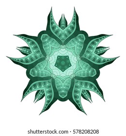Vector Beautiful Deco Star In Color. Abstract Object Isolated On White Background. Ethnic Decorative Element