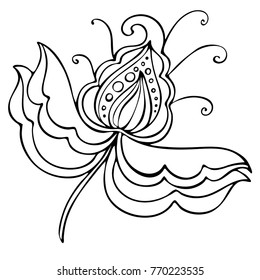 Vector  with beautiful decorative  flowers.
Can be used for printing on paper, suitable for festive invitations, fashion industry, textile and other.
