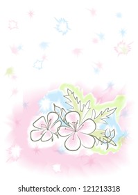 Vector beautiful delicate watercolor background