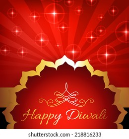 Vector beautiful diwali card with space for your text