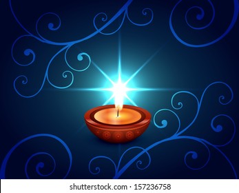 vector beautiful diwali design background
