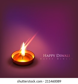 Vector beautiful diwali diya background