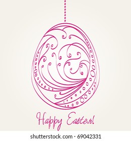 Vector beautiful Easter egg illustration