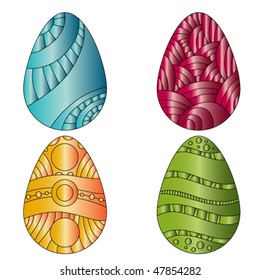 Vector beautiful easter eggs
