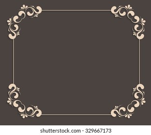 Vector of beautiful elegant framework for design