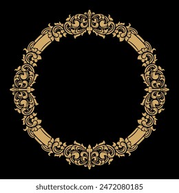 Vector beautiful engraved circle ornament