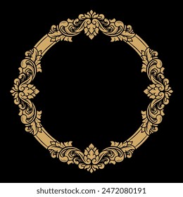 Vector beautiful engraved circle ornament