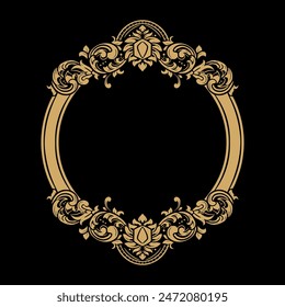 Vector beautiful engraved circle ornament
