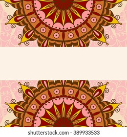 Vector beautiful ethnic mandala. Design element for art.