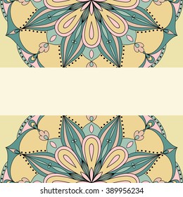 Vector beautiful ethnic mandala. Design element for art.
