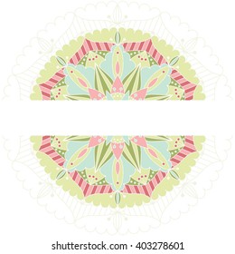 Vector beautiful ethnic mandala. Design element for art.