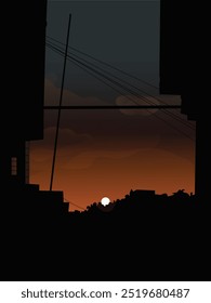 Vector of a beautiful evening