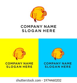 vector beautiful fish gold colour good for sticker
