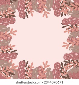 Vector hermoso fondo floral ilustración colorido flor y fondo decorativo de hoja.