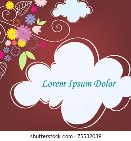 Vector beautiful floral background illustration